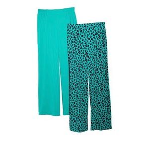 Iman Palazzo Pants- 3XT- 1 Solid and 1 Print